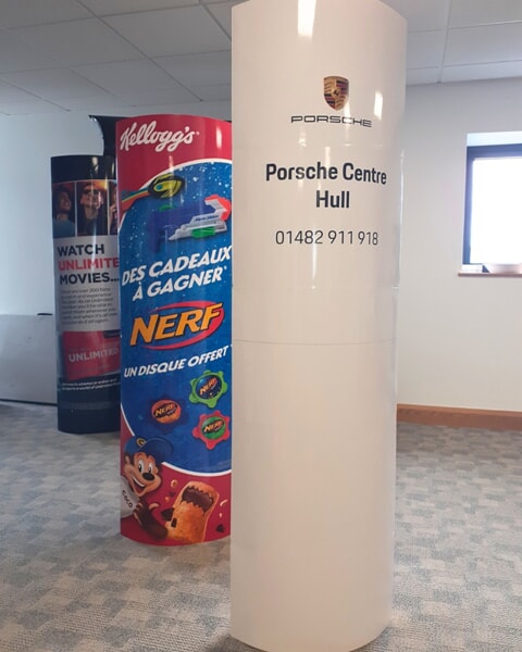 An image of the pop-up totems.